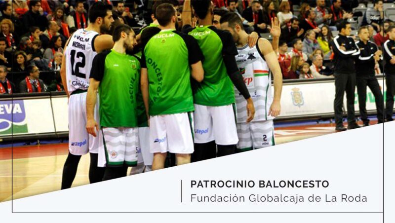 Patrocinio al equipo de baloncesto Fundación Globalcaja de La Roda