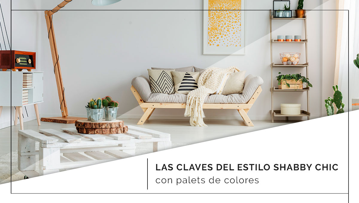 Las claves del estilo shabby chic con palets de colores