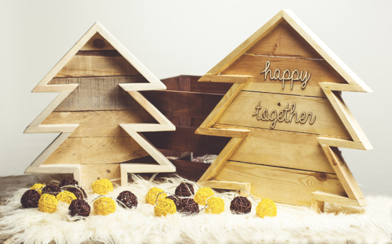 Abeto de Navidad hecho con madera de palets reciclados