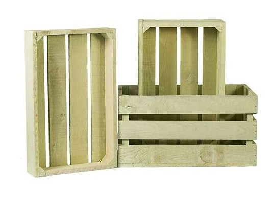 Decoración de eventos con cajas de madera