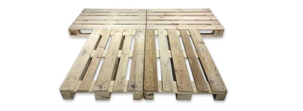 Cama fabricada con palets de madera