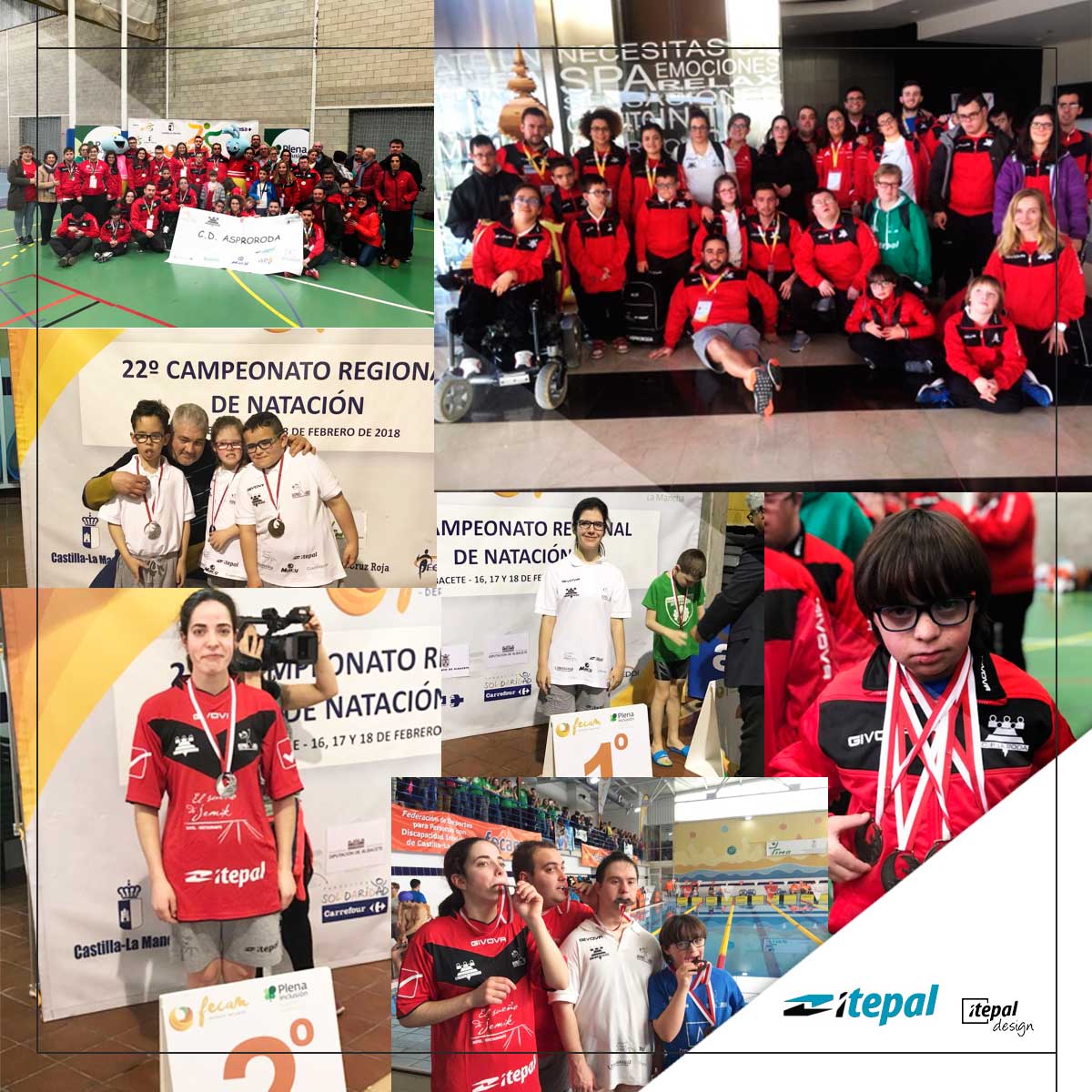 Itepal colabora con ASPRORODA en el XXII Campeonato Regional de Natación
