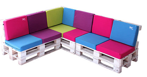 muebles con palets para jardín